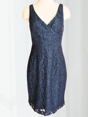 NWT J.Crew Sara Leavers Lace Sheath Dress – Acropolis (Dark) Blue – Size 2